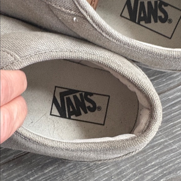 Vans Light Gray Canvas Shoes with White Laces - Picture 6 of 8